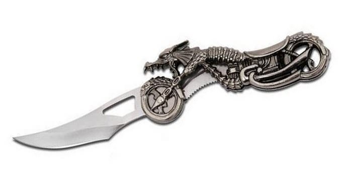 Couteau Biker moto pliant 18cm - métal